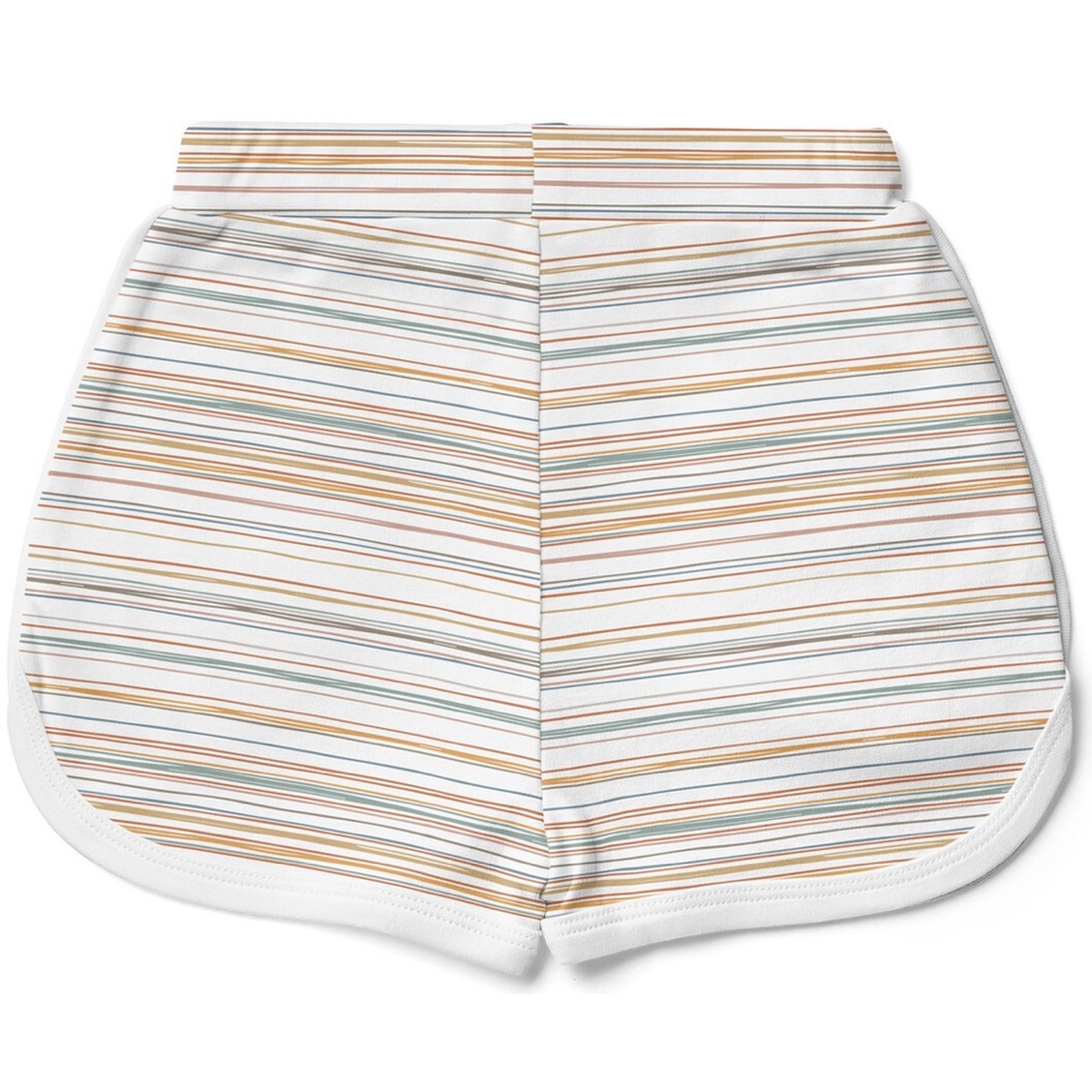 Goumi multicolored striped shorts bamboo organic cotton girls size 8-9yrs‎ new